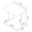 Rectangular Top Snack Table - White