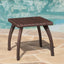 Luminant - Outdoor Side Table With Iron Frame - Brown
