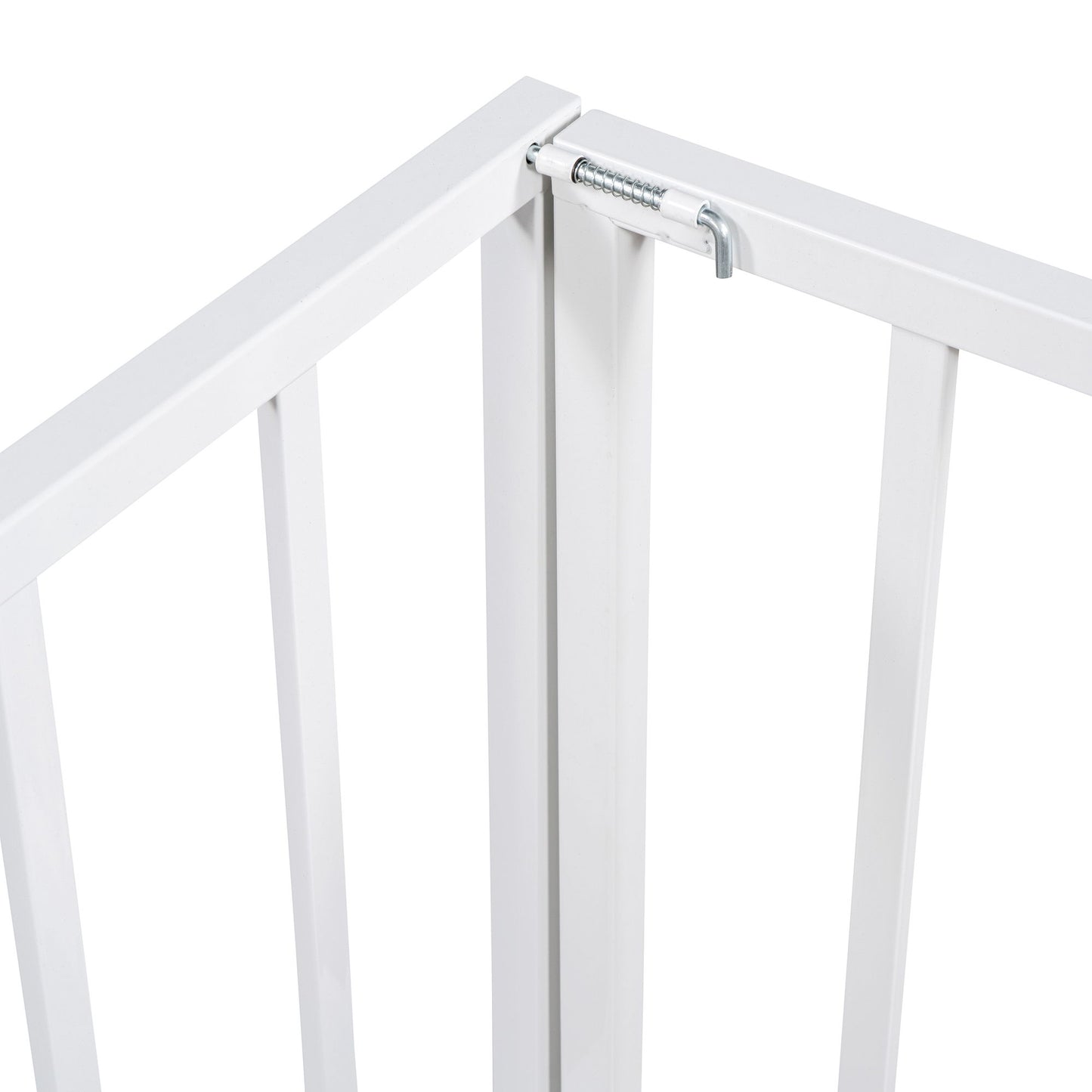 Metal Floor Bed Frame With Fence And Door