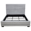 Fandango - Eastern Bed With Rolled Tufting - Gray