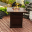 Propane Gas Fire Pit Table, 50000 Btu Square For Outside - Brown