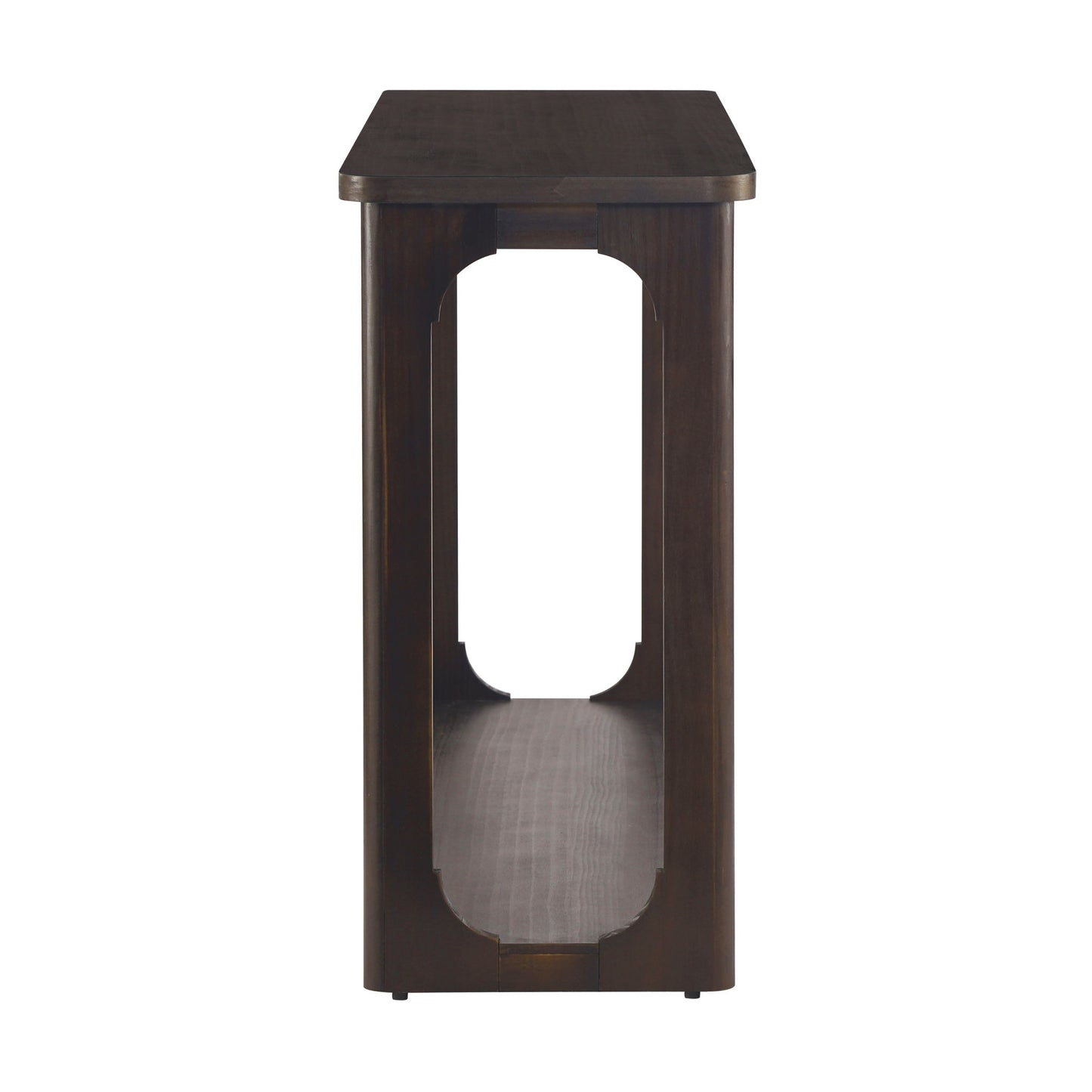 Console Table With Open Arch Cutouts For Living Room Hallway - Espresso