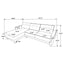 Granholm - Upholstered Curved Arm Sectional Sofa - White