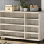Corby - Oak Finish 3 - Door Shoe Cabinet - Dusty Gray