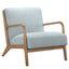 Mid-Century Style Lounge Chair With Upholstered Seat