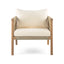 Modern Outdoor Woven Lounge Chair With Solid Frame And Cushions