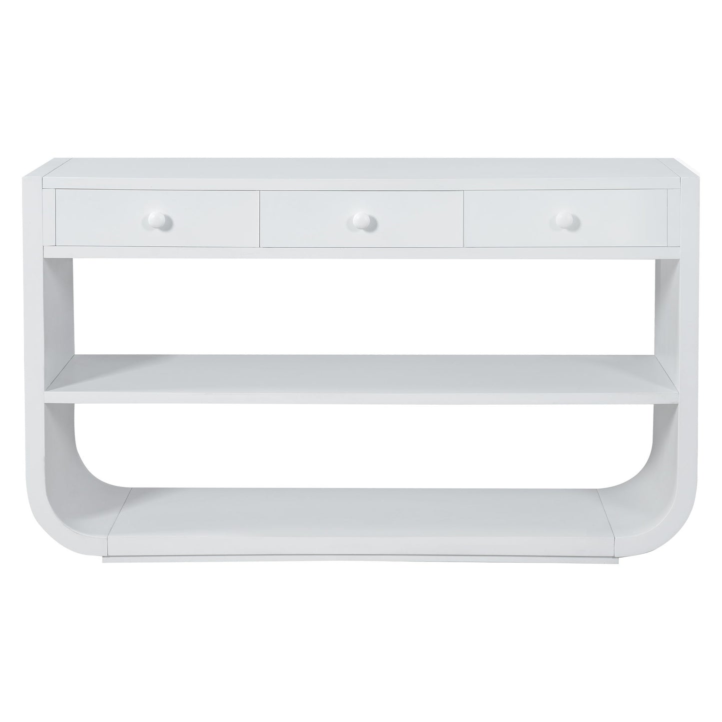 Console Table With 3 Soft Close Drawers & 2 Open Shelves
