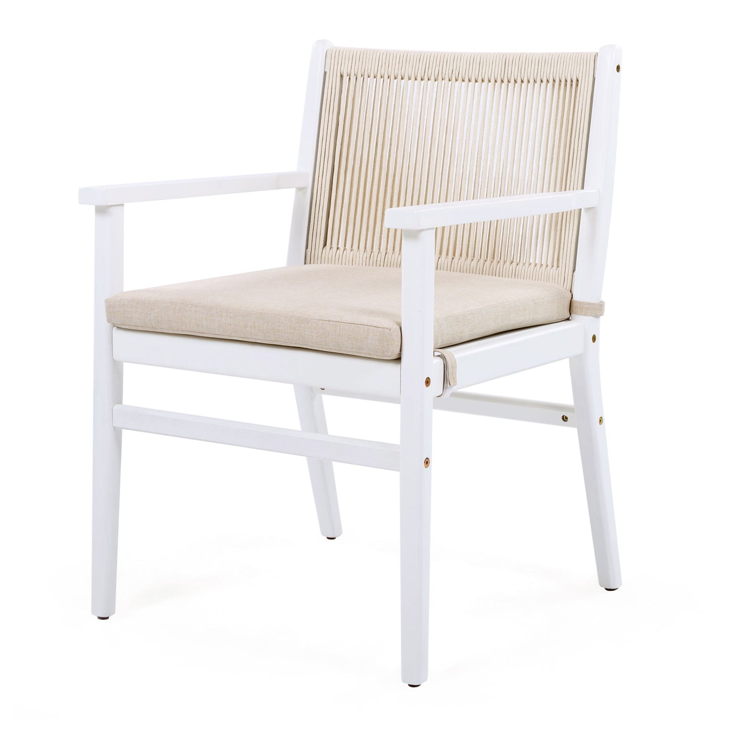 Outdoor Acacia Wood Patio Dining Armchair (Set of 2)