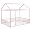 Metal Bed House Bed Frame With Fence