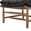 Oxford Leather Mid-Century Modern Accent Chair - Noir Black
