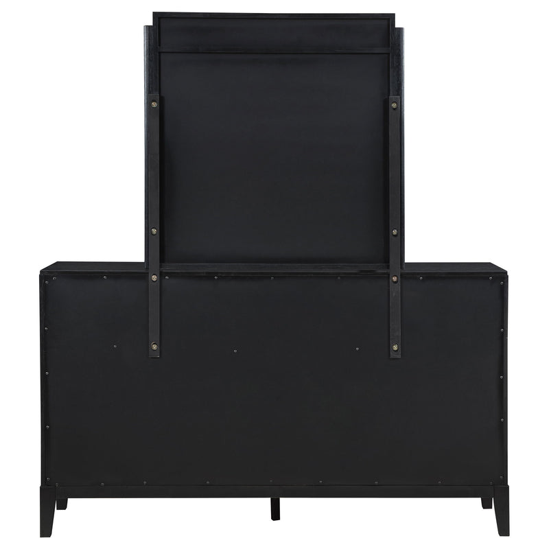Ennis - 8 Drawer Dresser With Mirror - Black