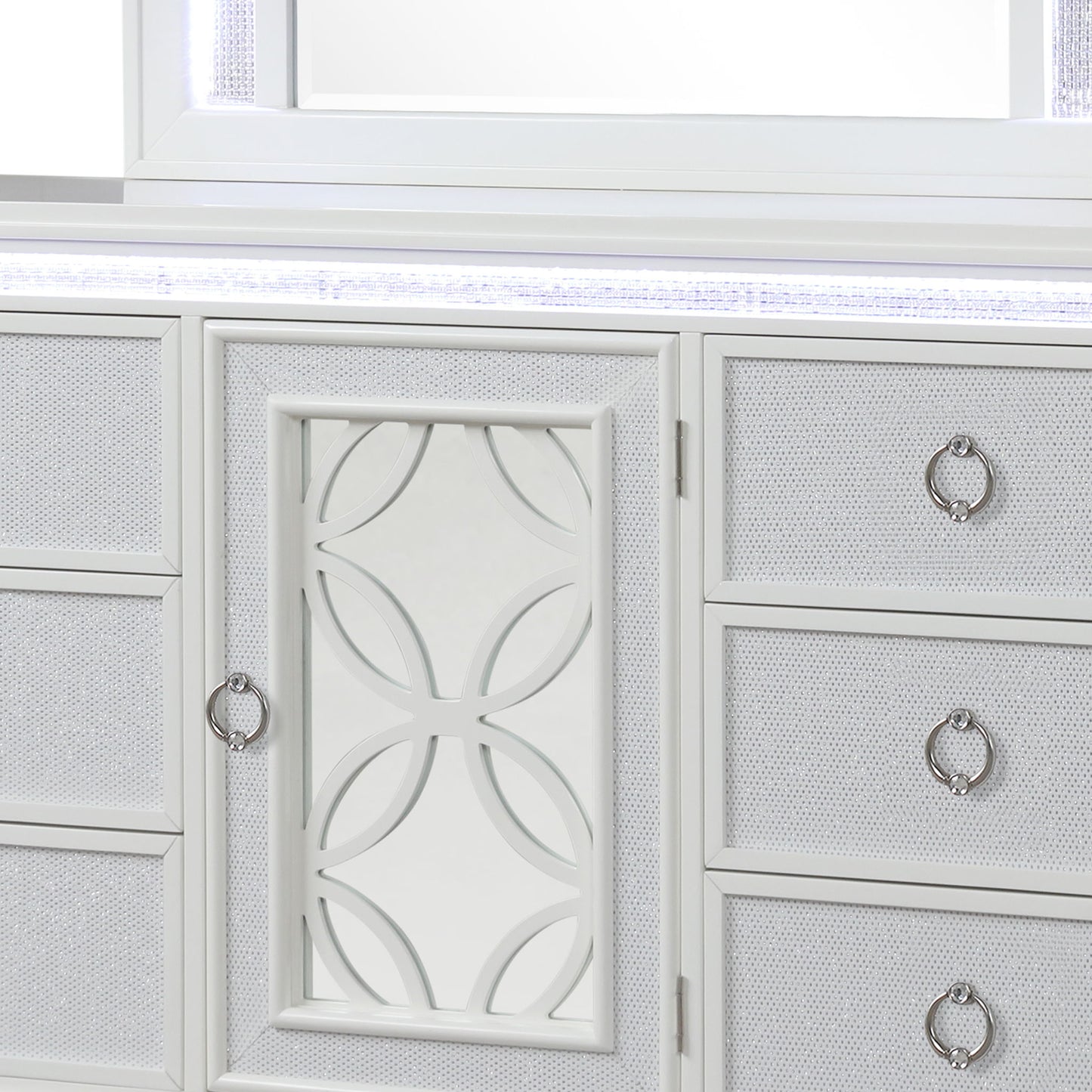 Abigale - 6 Drawer Dresser With LED (Includes Dresser Only, Mirror Not Included) - White