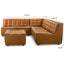 Selen - Corner Sectional Sofa With Ottoman - Cognac
