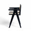 Woven Cane Plastic Backrest Bar Stool Foam Padded Fabric Seat & Durable Rubberwood Frame - Cream Gray