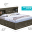 Traditional Style Bookcase Storage Bed