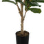 47" Tall, Artificial Plant, Fiddle Tree, Indoor, Faux, Fake, Floor, Greenery, Potted, Real Touch, Decorative - Green / Black
