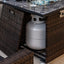 Outdoor Propane Gas Fire Pit Table With Lid With Glass Rocks And Rain Cover - Espresso