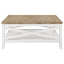 Evanston - Square Coffee Table With Shelf - White