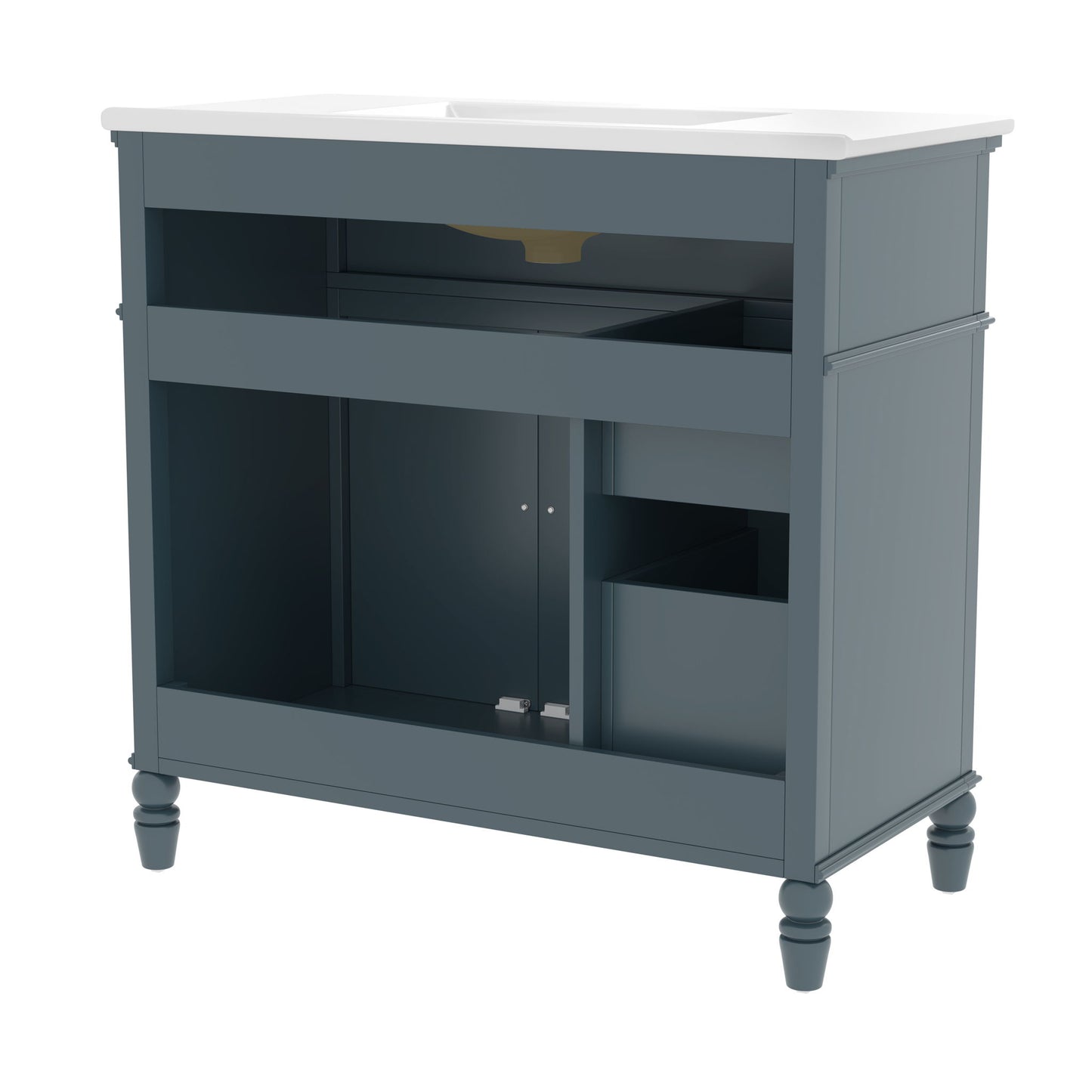 Bathroom Vanity With Sink, Freestanding Cabinet & Drawers