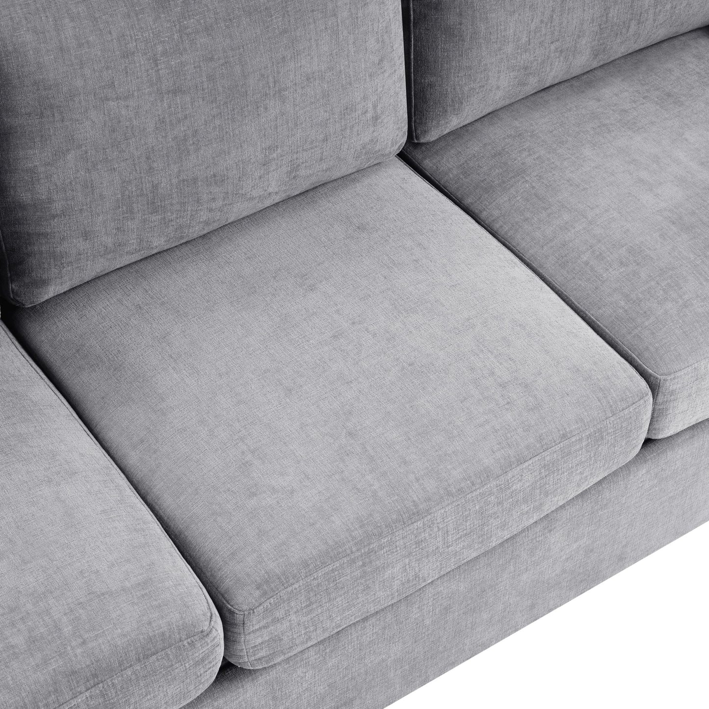 Modern 3 Seater Sofa With Curved Backrest