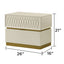 Stanley - 2 Drawer Nightstand With Crocodile Texture - Gray