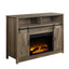 Tobias - Fireplace With Shelf Storage - Oak