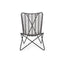 Outdoor Wicker Chair With Geometric Cross Base, (Set of 2) - Gray