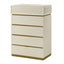 Stanley - 5 Drawer Chest With Crocodile Texture - Gray