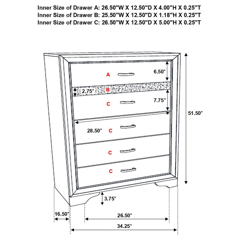 Annie - 5 Piece Bedroom Set
