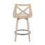 Charlotte - Farmhouse Fixed Height Counter Stool With Swivel (Set of 2) - White Washed / Cream
