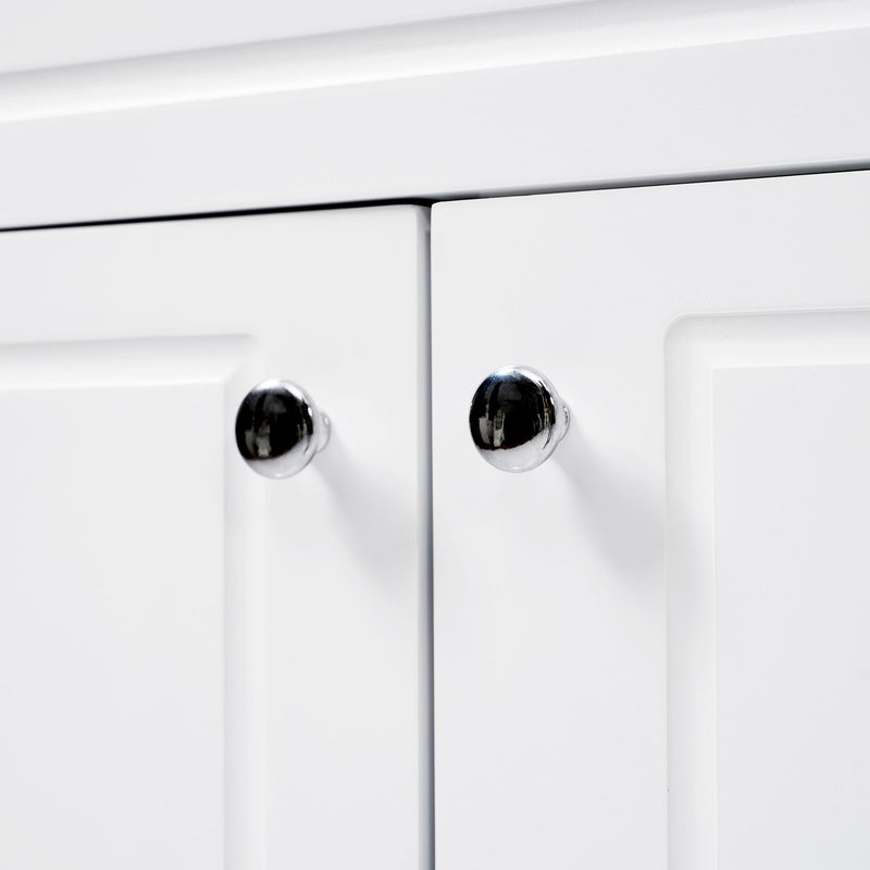 Bathroom Vanity With Double Sinks, 3 Drawers & 4 Doors - White