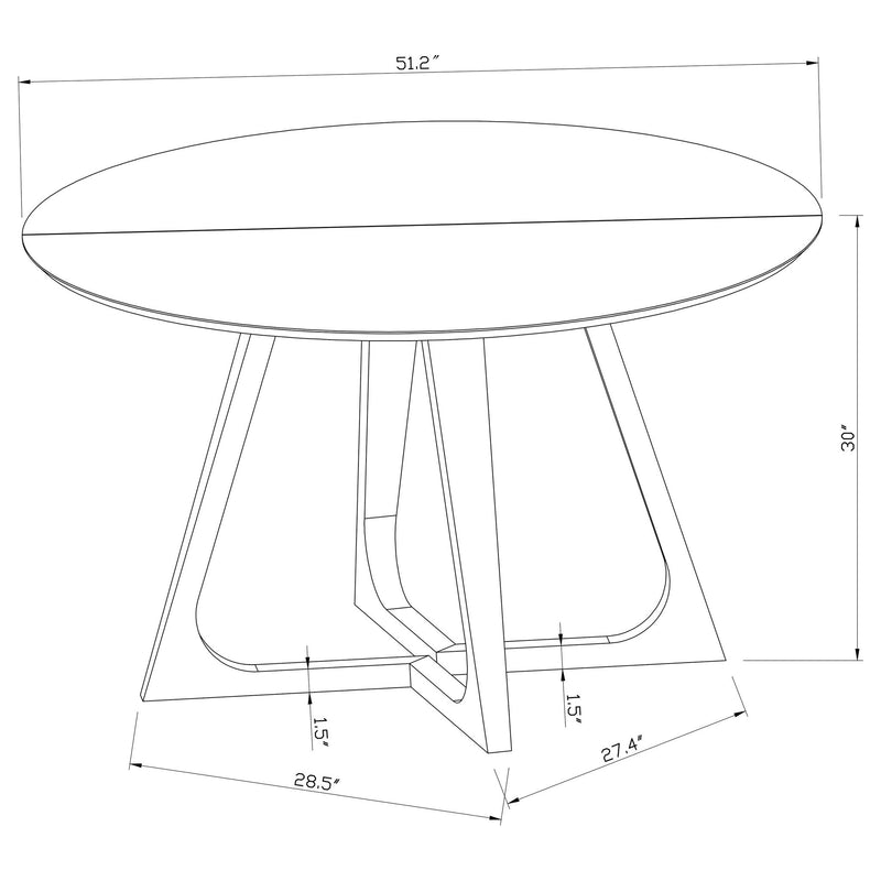 Imani - Round Marble Dining Table - Gold