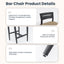 Modern Outdoor Bar Stools With Backrest And Footrest (Set of 2)