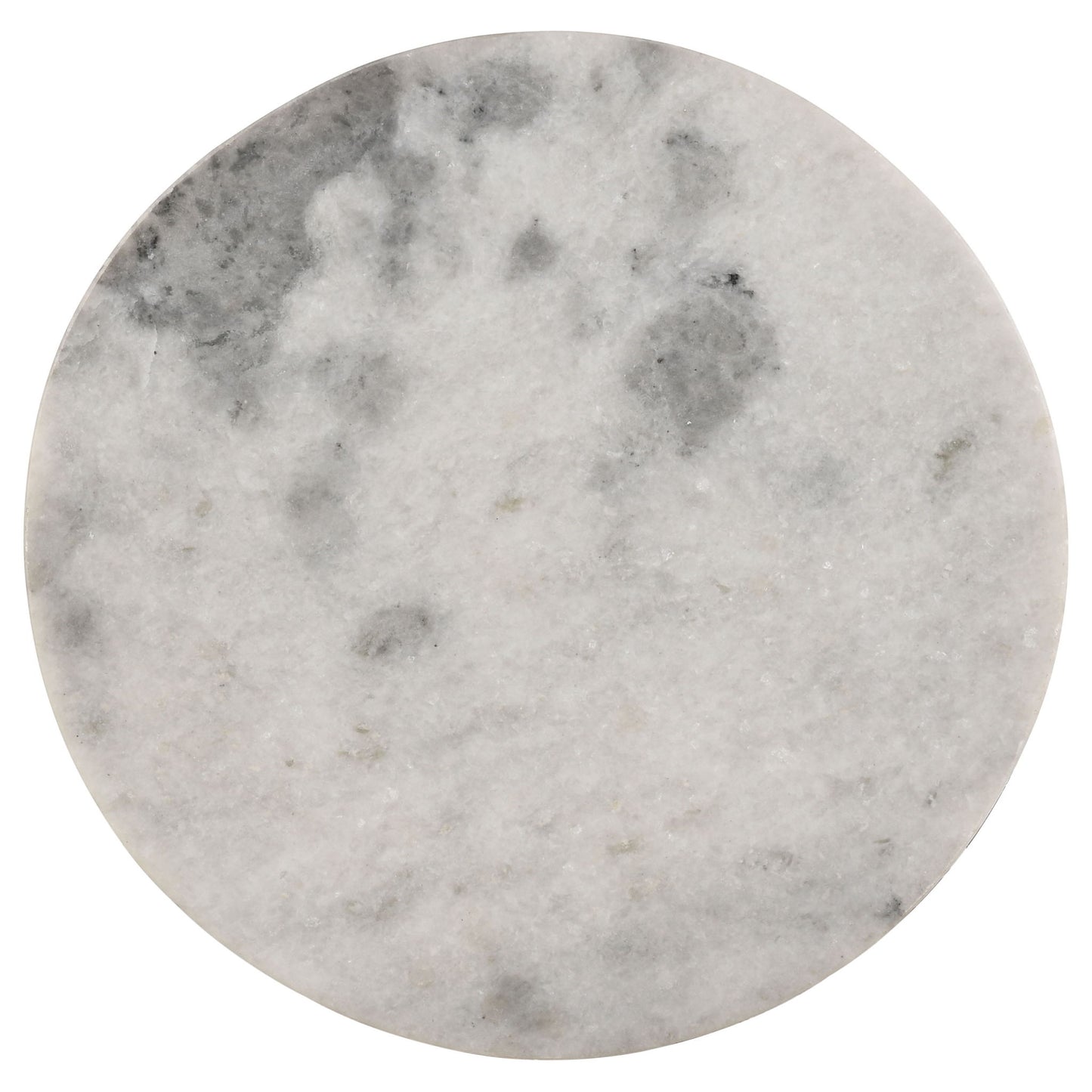 Balboa - Round Accent Side Table With Sculptural Base - White