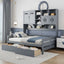 Daybed With All-In-One Cabinet And Shelf