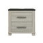 Augusta - Nightstand With Top, 2 Drawers, Block Feet - Beige Brown