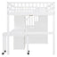 Loft Bed With Stairs, Bookshelf, Drawers, Desk & Wardrobe, Space Saving Multifunctional Furniture