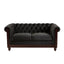 Chesterfield Loveseat Sofa, 2 Person Rolled Arm Upholstered Couch
