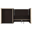 Maxim - 2 Drawer Computer Desk With Lift Top Storage And Power Outlet - Cappuccino