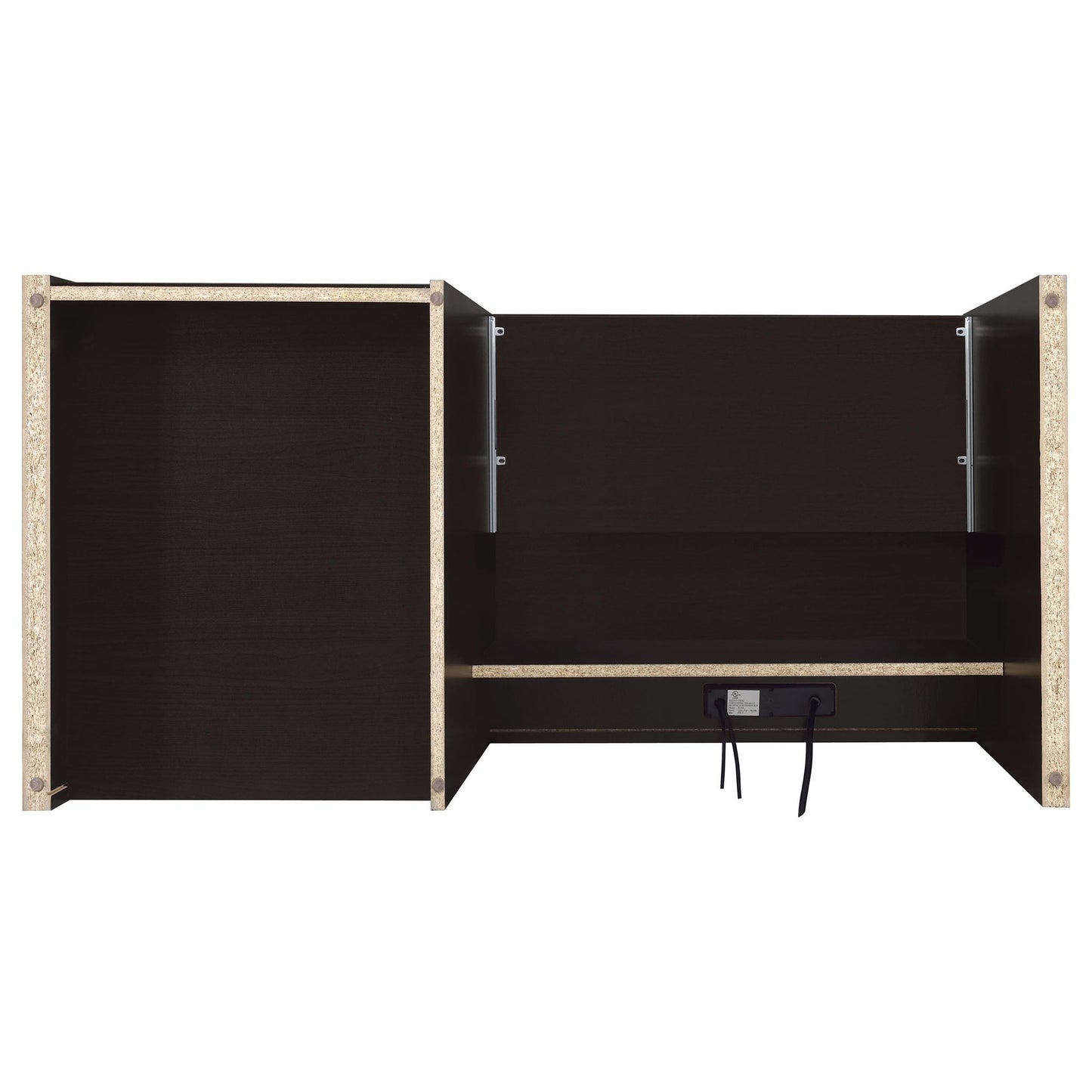 Maxim - 2 Drawer Computer Desk With Lift Top Storage And Power Outlet - Cappuccino
