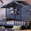 House Bed With Shelves, Window And Sparkling Light Strip On The Roof