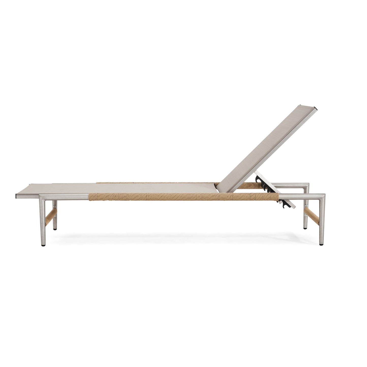 Hargrove - Outdoor Patio Aluminum Chaise Lounge (Set of 2) - Natural / Silver