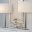 Master - 29" Contemporary Table Lamp (Set of 2) - Polished Nickel / White