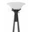 Sentinel - 3 Shelf Frosted Torchiere Floor Lamp With Shelves - Black