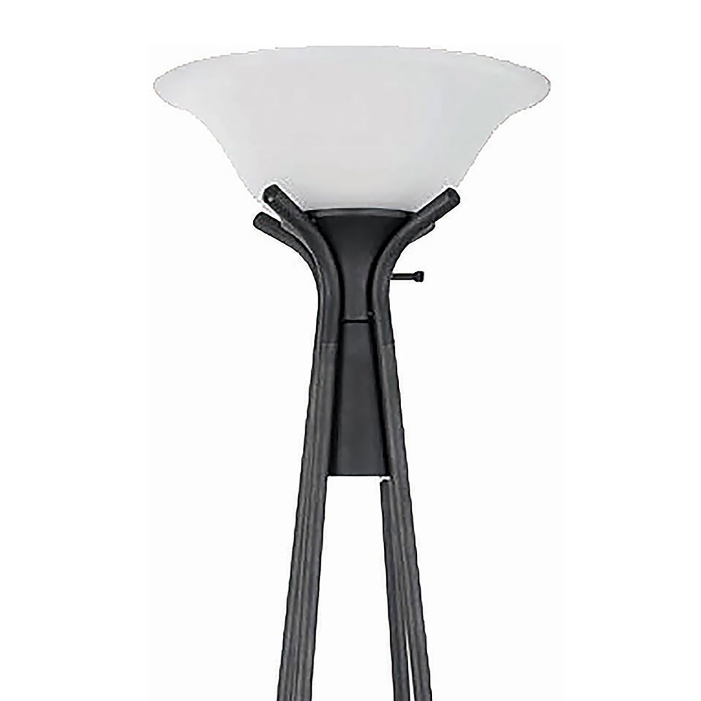 Sentinel - 3 Shelf Frosted Torchiere Floor Lamp With Shelves - Black