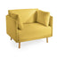 Modern Upholstered Accent Chair With Soft Cushions, Sleek Armrest Design
