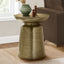 Drum Accent Side Table, Hammered Texture
