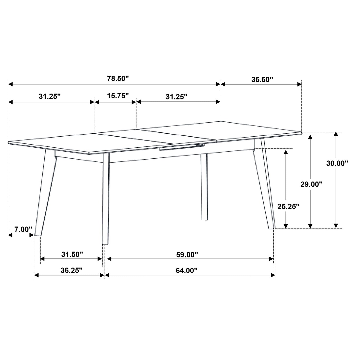 Bellingham - Dining Table With Self Storing Extension Leaf - Black Marble-Look Sintered Stone