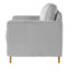 Accent Chair Upholstered Single Sofa With Square Arms, Sewn Pillow Back For Living Room