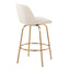 Toriano - Contemporary, Fixed Height Counter Stool With Swivel With Round Footrest (Set of 2)
